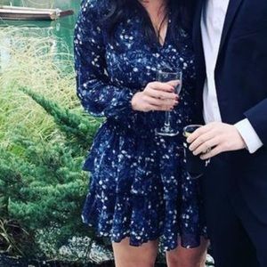 Bardot ruched mini dress